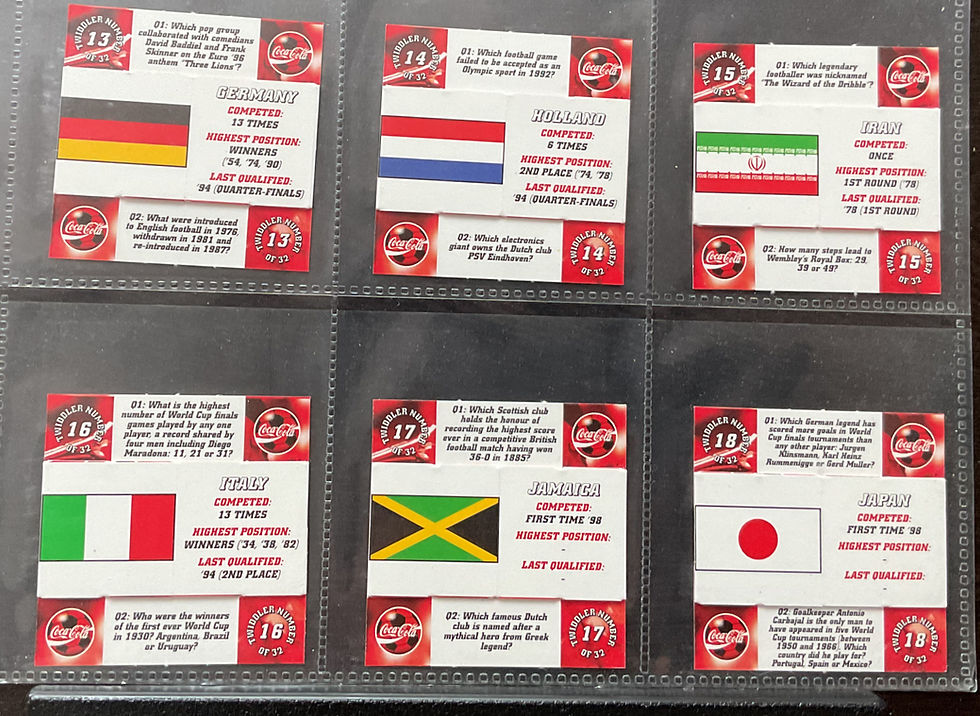 Thumbnail: Coca Cola Trivial Twiddlers Trade Cards