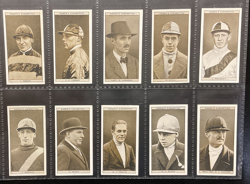 Thumbnail: Ogdens Steeplechase Celebrities Horse Racing Cigarette Cards