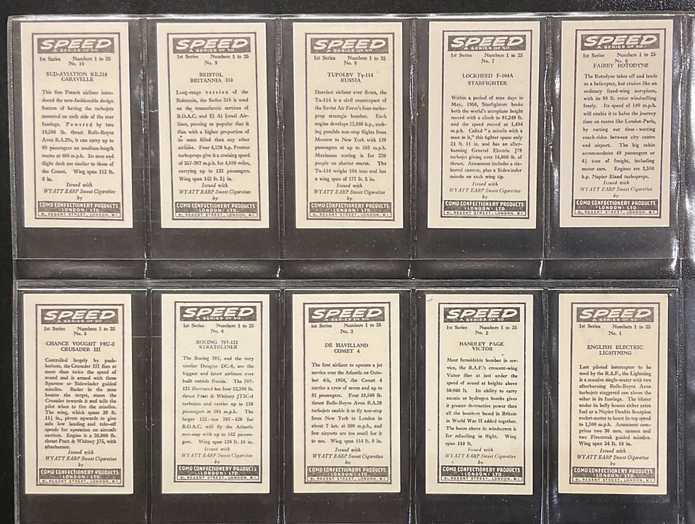Thumbnail: Como Speed 1st Series Confectionary Cards