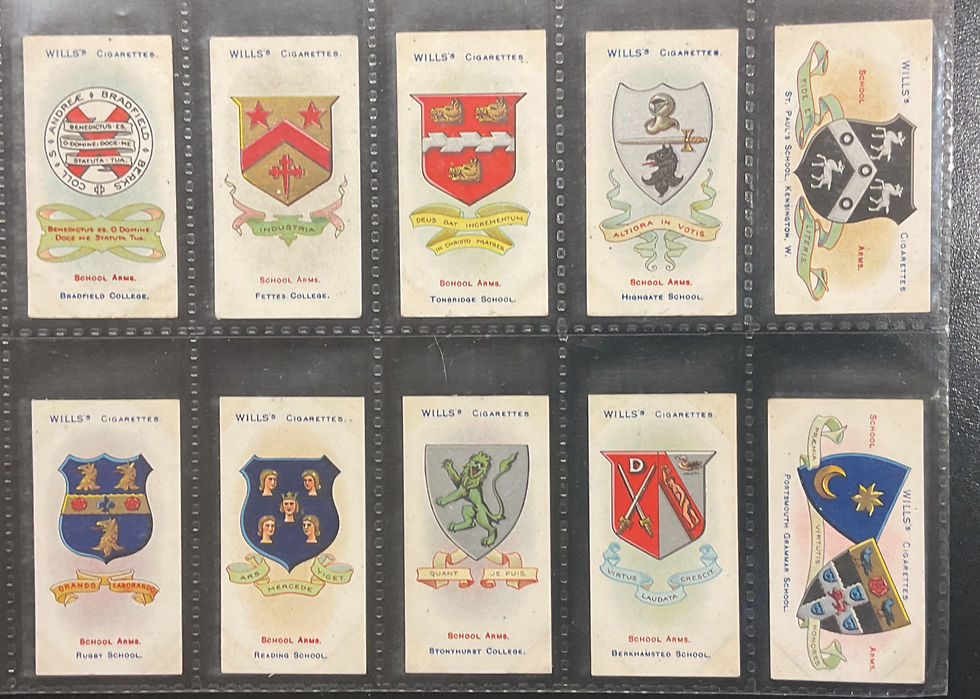 Thumbnail: Wills School Arms Cigarette Cards