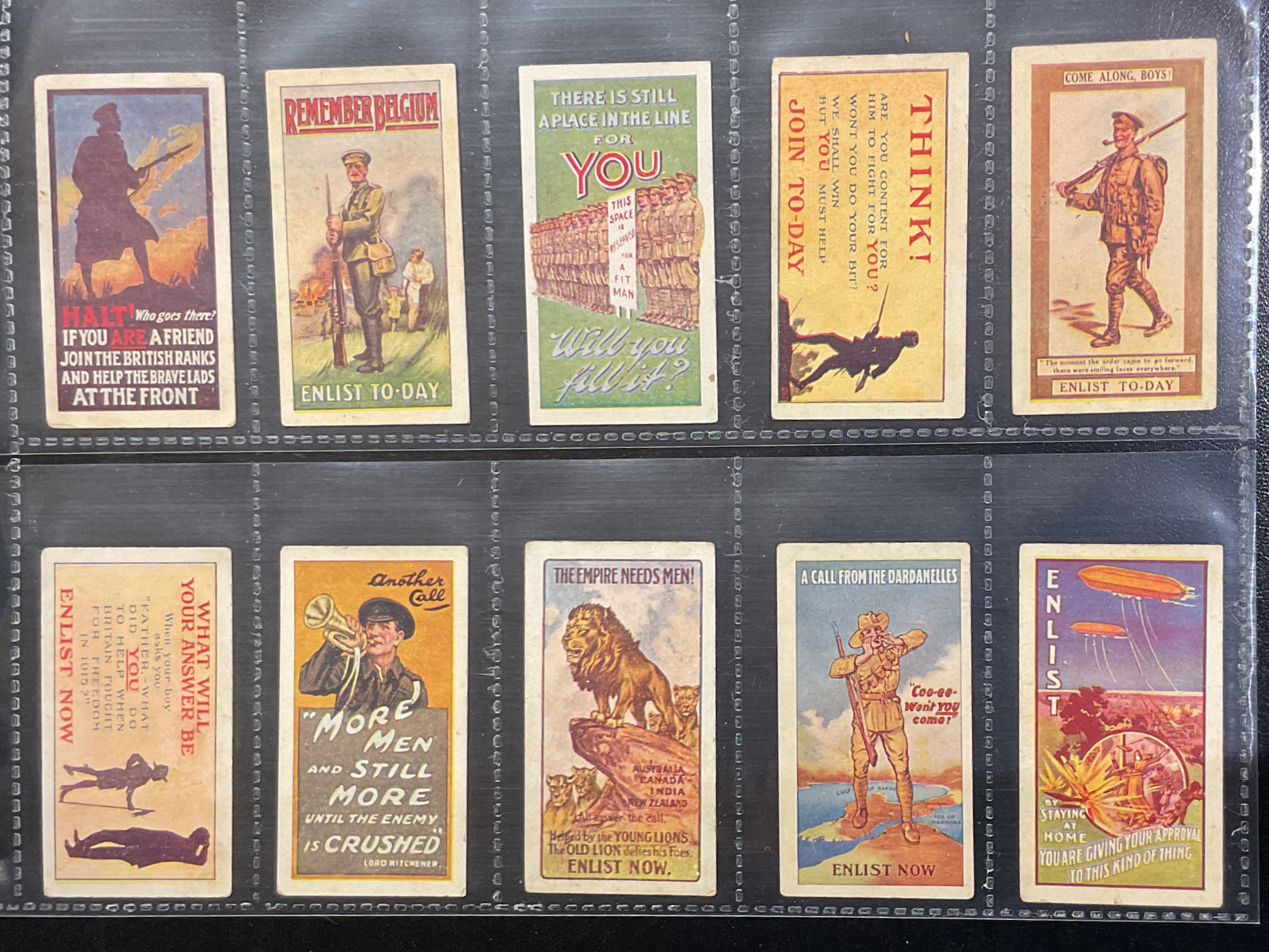 Wills Recruiting Posters Australian Issue Cigarette Cards