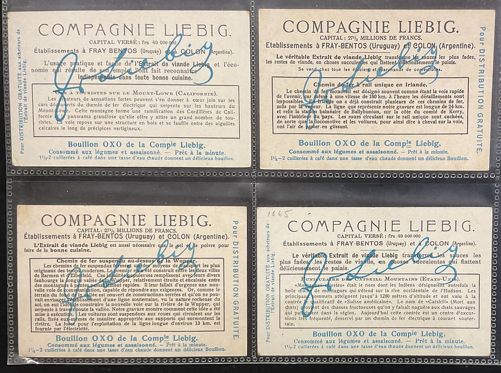 Thumbnail: Liebig Different Railway Systems S959 Trade Cards