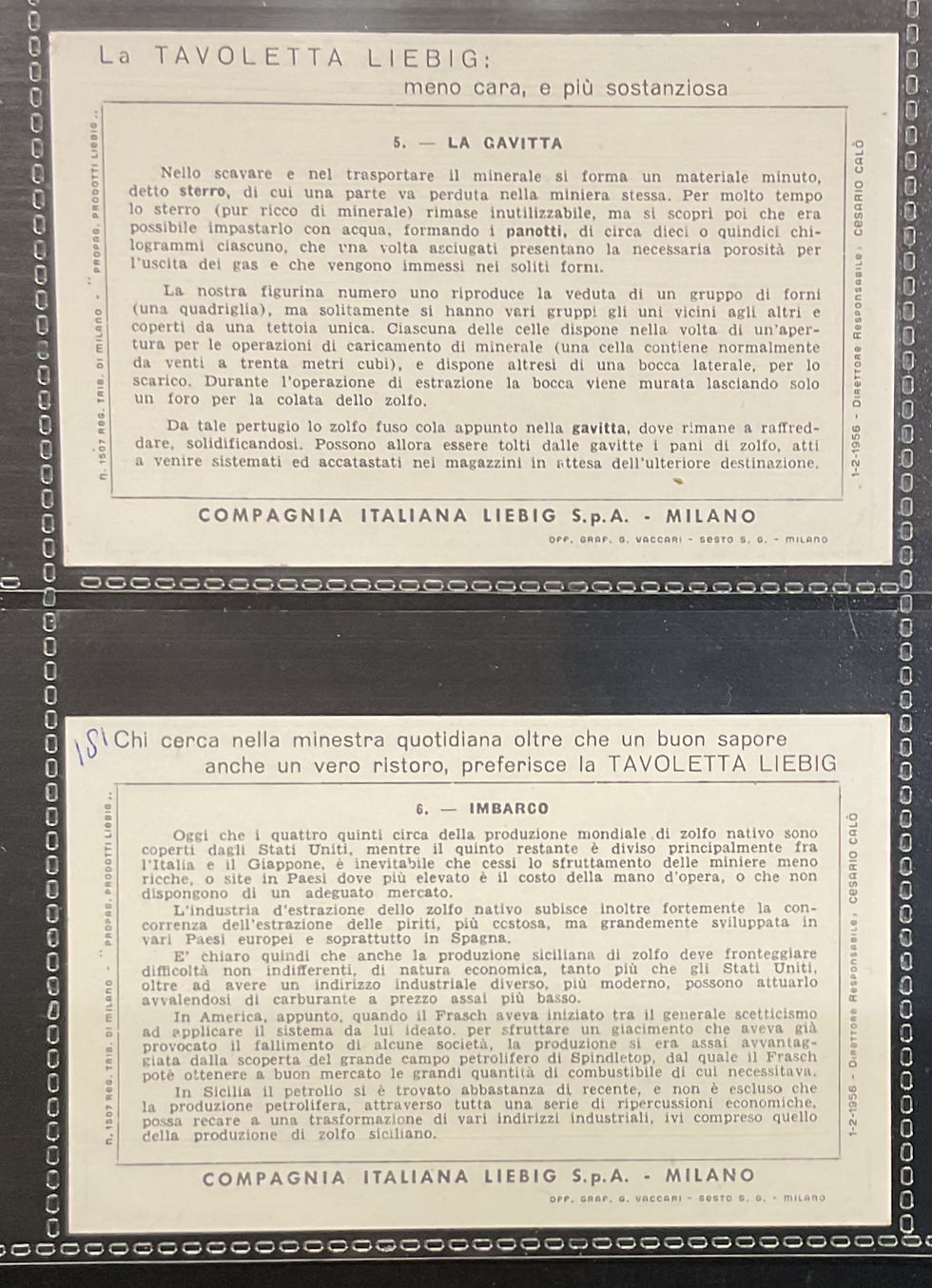 Thumbnail: Liebig The Sulphur Industry S1643 Trade Cards