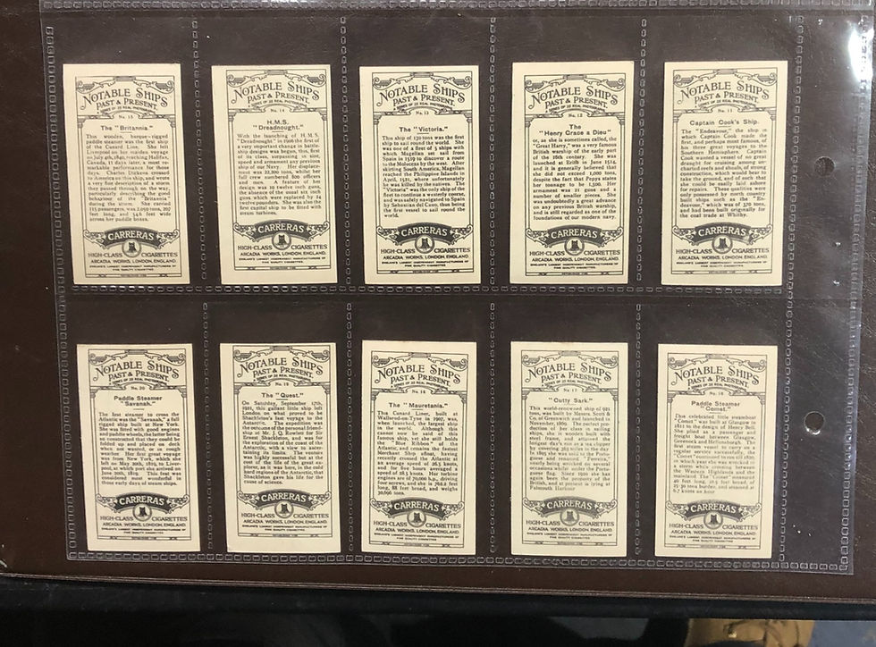 Thumbnail: Carreras   Notable Ships Past & Present Cigarette Cards