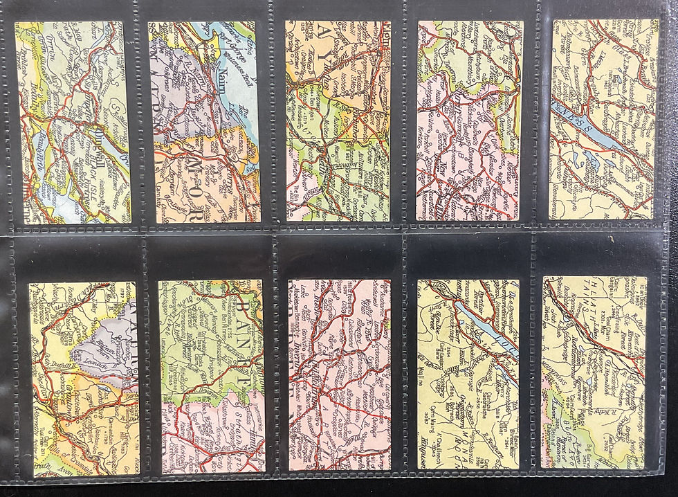 Thumbnail: Mitchell A Road Map Of Scotland Cigarette Cards