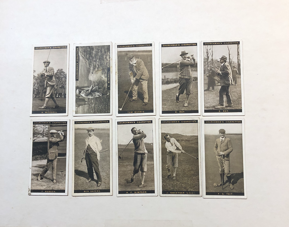 Thumbnail: Churchman Famous Golfers Cigarette Cards