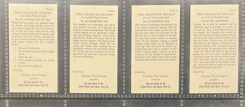 Thumbnail: Ceylon Tea Centre The Island Of Ceylon Tea Cards