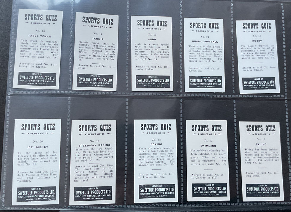 Thumbnail: Sweetule Sports Quiz Confectionary Cards