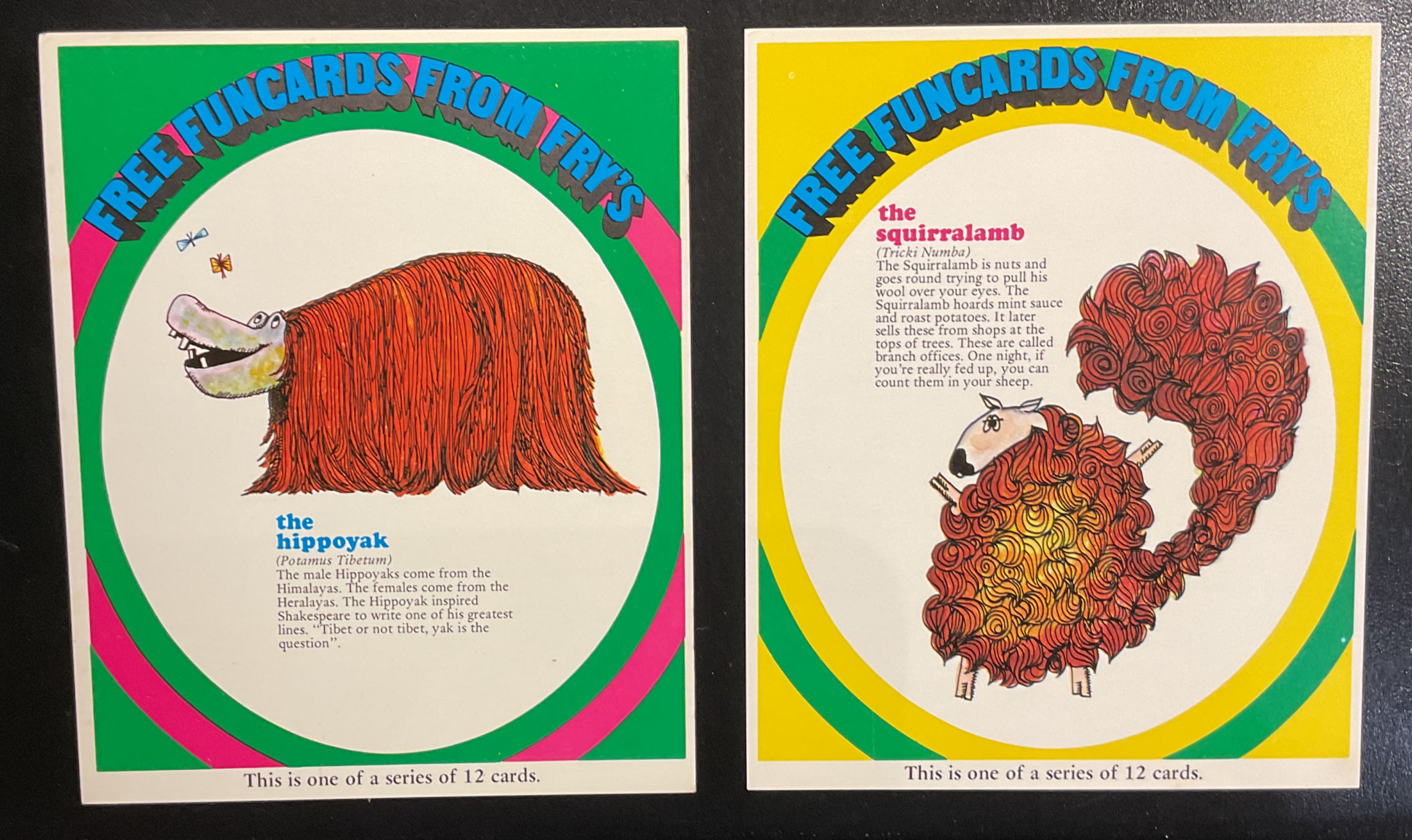 Fry's Fun Cards Confectionary Cards