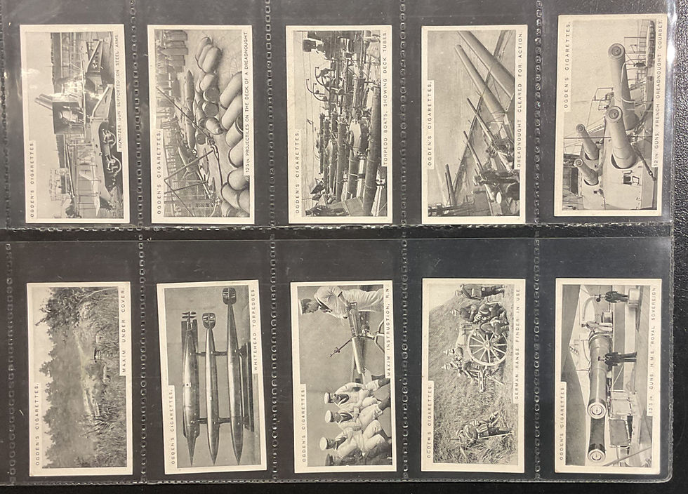 Thumbnail: Ogdens Modern War Weapons Cigarette Cards