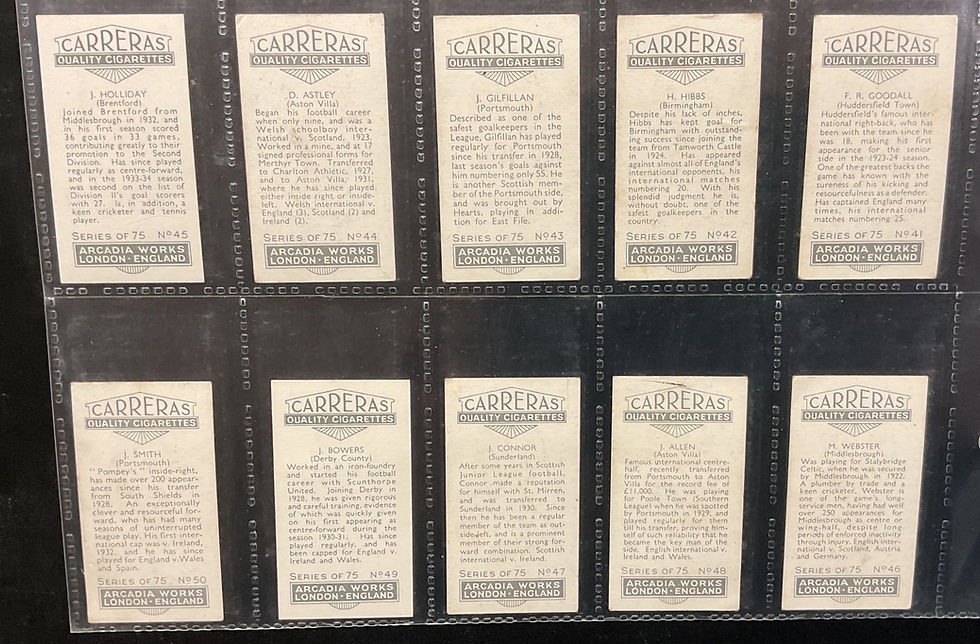 Thumbnail: Carreras Footballers Football Cigarette Cards