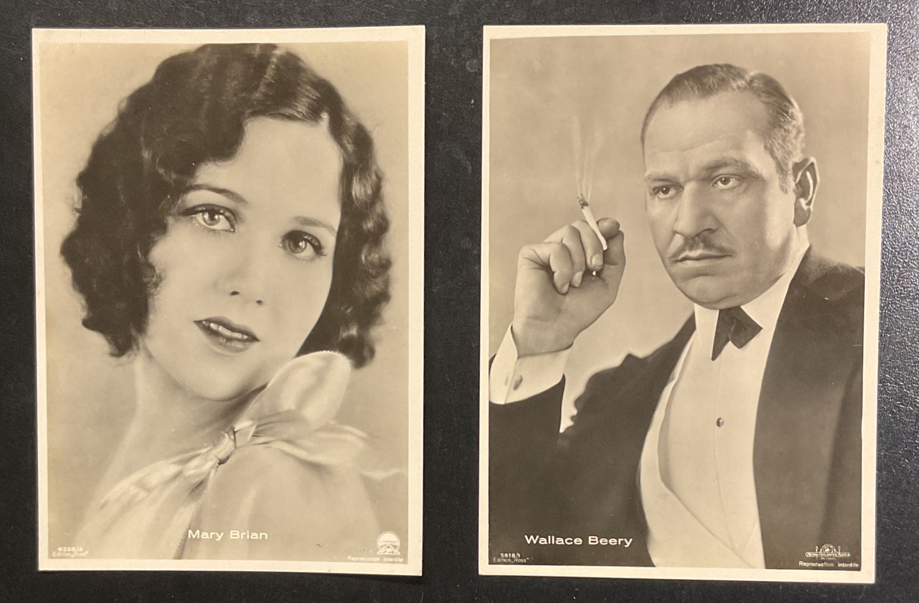 Anonymous  Cinema Film Stars Post Cards Trade Cards