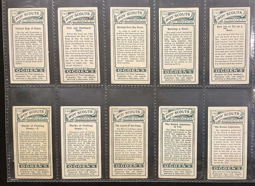 Thumbnail: Ogdens Boy Scouts 4th Series Cigarette Cards