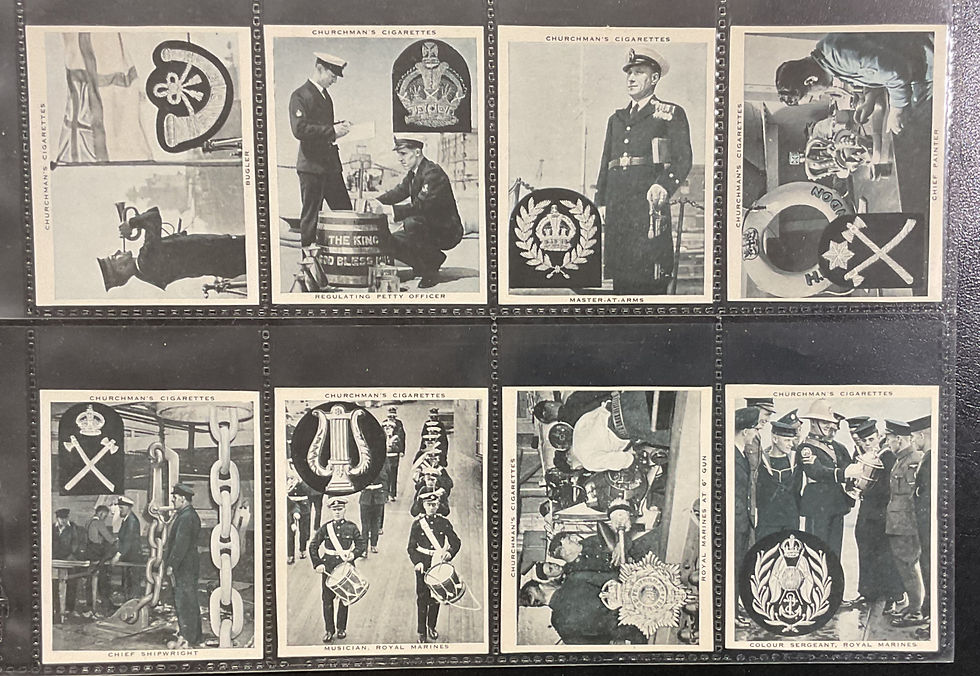 Thumbnail: Churchman The Navy At Work Unvarnished Cigarette Cards