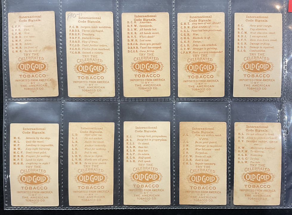 Thumbnail: American Tobacco Company International Code Signals Cigarette Cards
