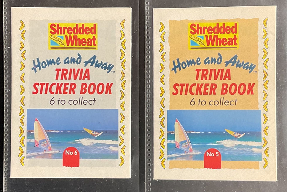 Thumbnail: Nabisco Shredded Wheat Home And Away Trivia Sticker Book Cereal Cards
