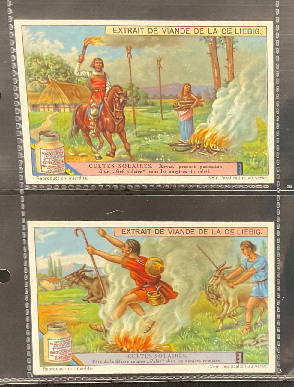 Thumbnail: Liebig Sun Worshippers S1192 Trade Cards