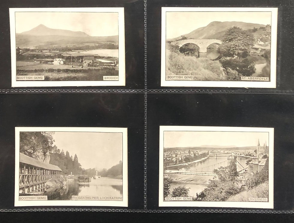 Thumbnail: Duncan Scottish Gems Reissue Black And White Cigarette Cards