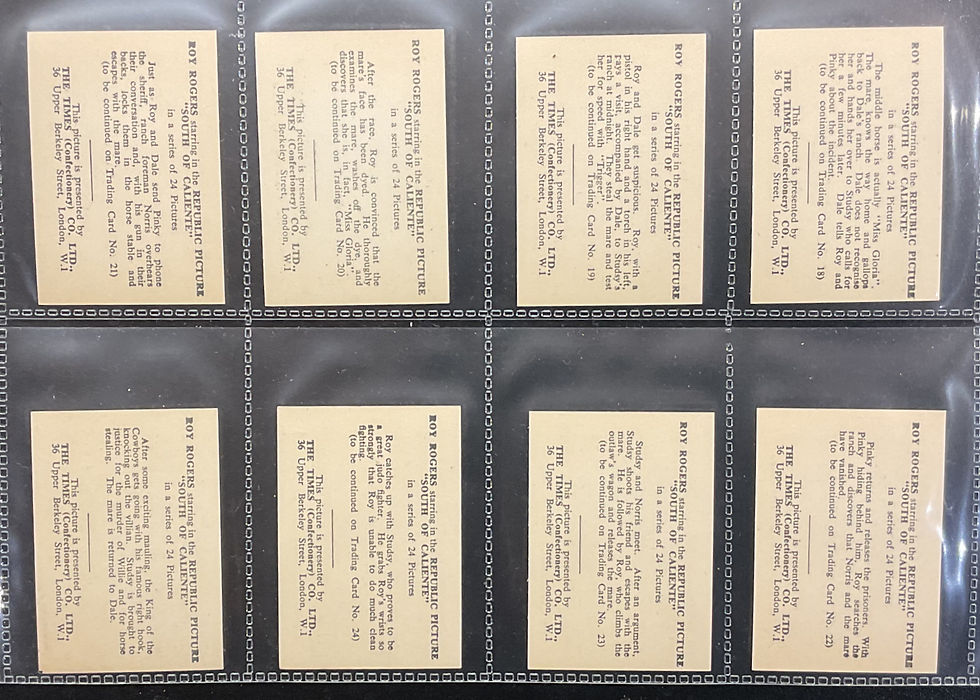 Thumbnail: Times Confectionary Roy Rogers In South Of Caliente Confectionary Cards