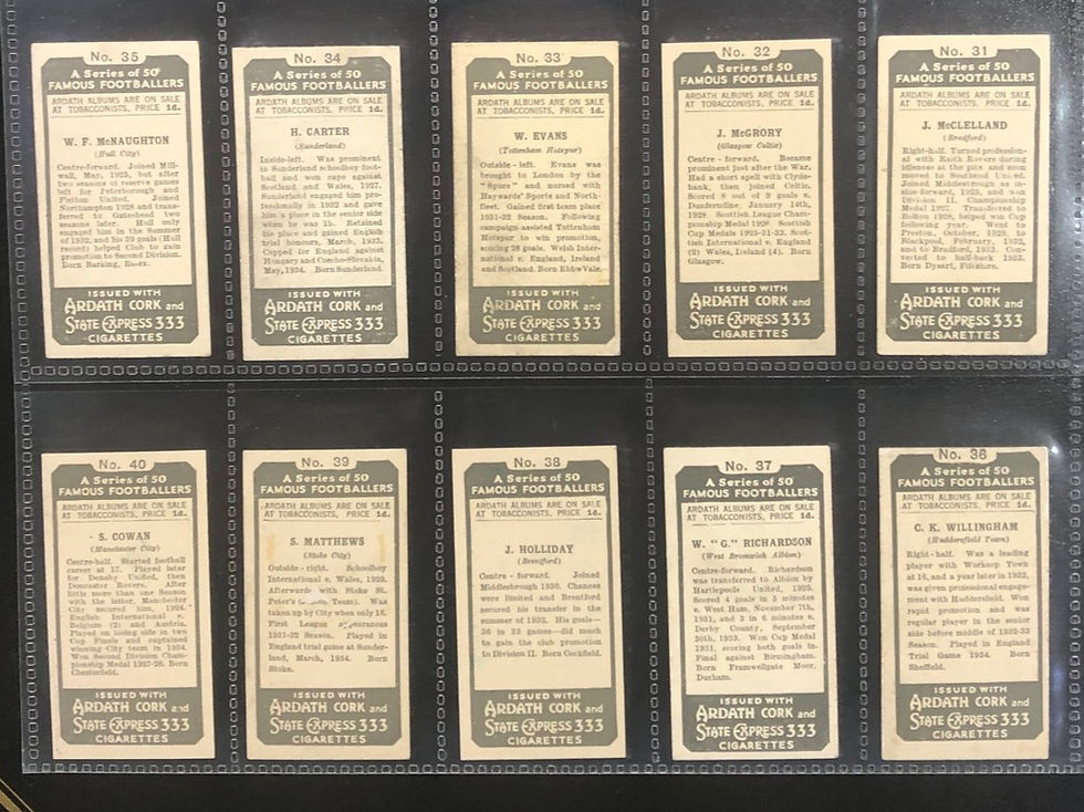 Thumbnail: Ardath Famous Footballers Cigarette Cards