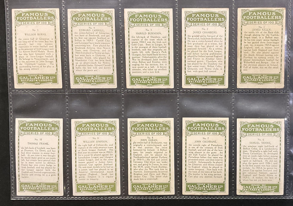 Thumbnail: Gallaher Famous Footballers Green Back Cigarette Cards