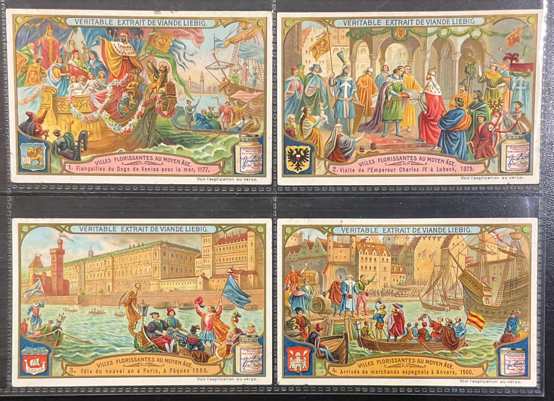 Liebig Flourishing Cities Of The Middle Ages S884 Trade Cards