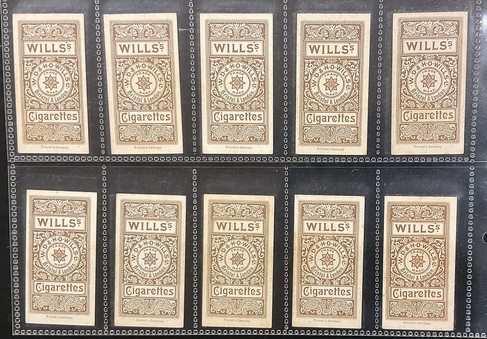 Thumbnail: Wills Actresses Brown Back Cigarette Cards