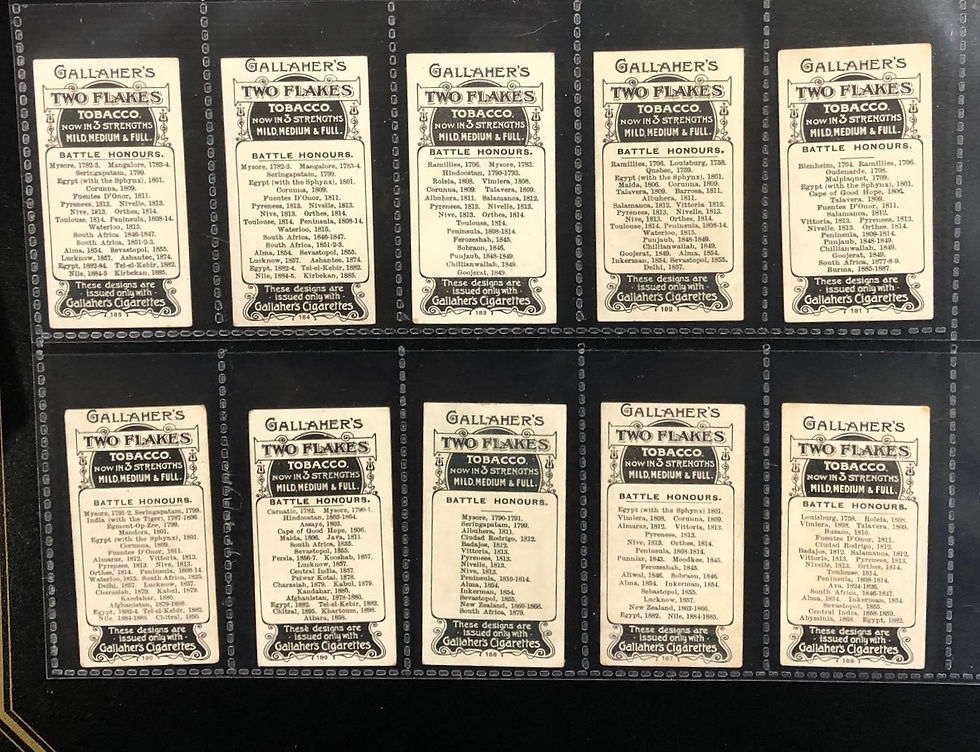 Thumbnail: Gallaher Regimental Colours and Standards Cigarette Cards