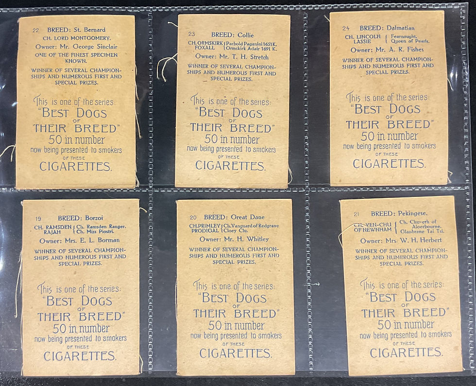 Thumbnail: British American Tobacco B.A.T Best Dogs Of Their Breed Of Silk Cigarette Cards