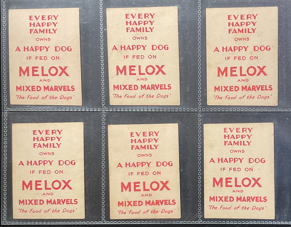 Thumbnail: Melox Happy Families Dogs Trade Cards