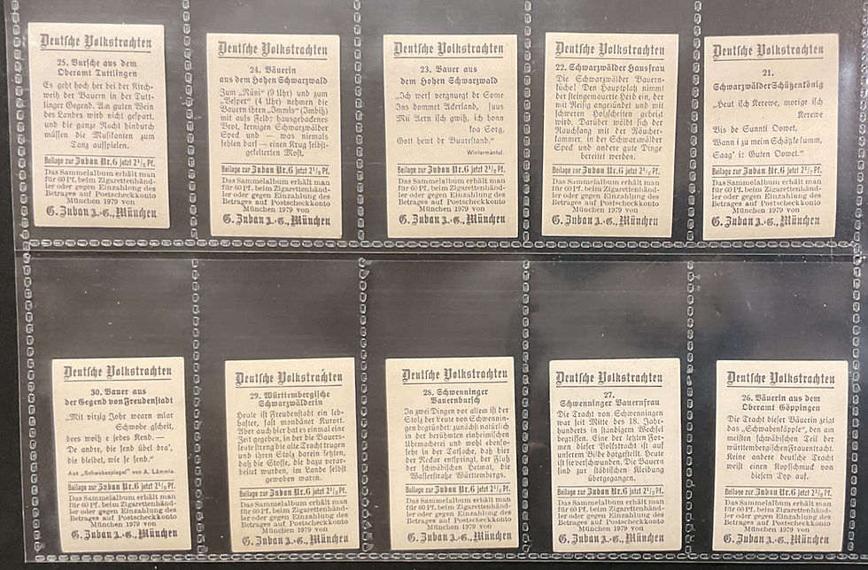 Thumbnail: German German Folk Costumes Cigarette Cards