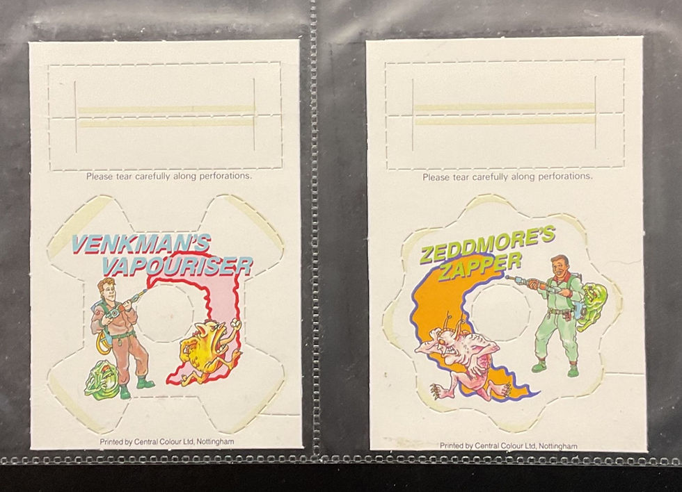 Nabisco Shreddies Real Ghost Busters Glow In The Dark Flyers Cereal Cards