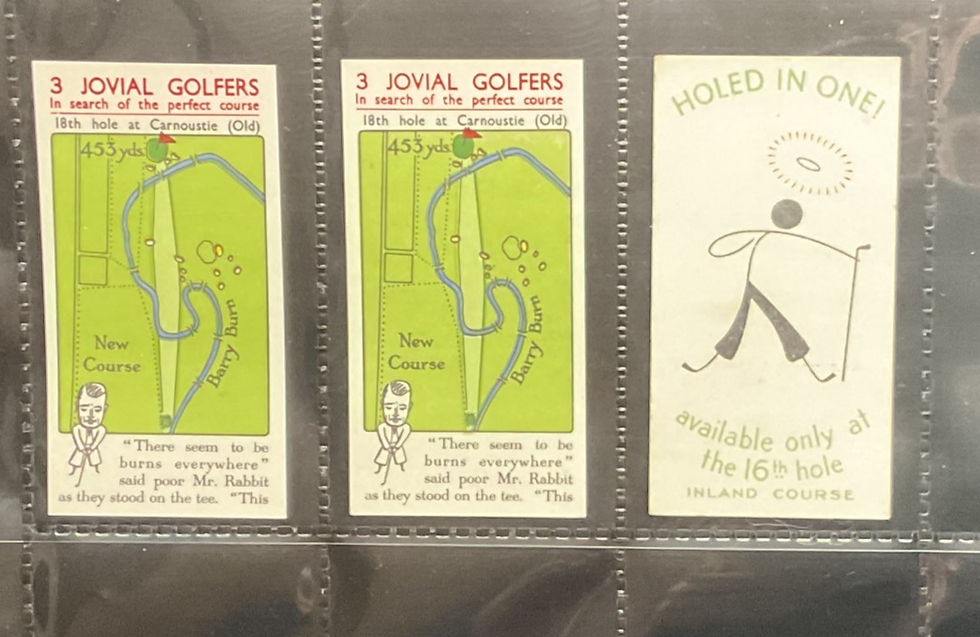 Thumbnail: Churchman 3 Jovial Golfers Irish Issue Cigarette Cards