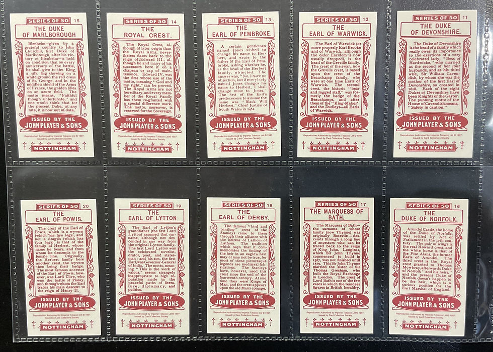 Thumbnail: Players Country Seats And Arms Reproduction Cigarette Cards