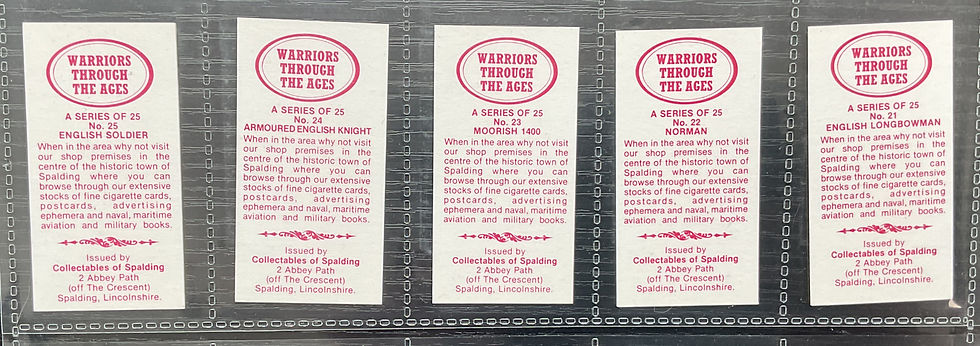 Thumbnail: Collectables Of Spalding Warriors Through The Ages Trade Cards