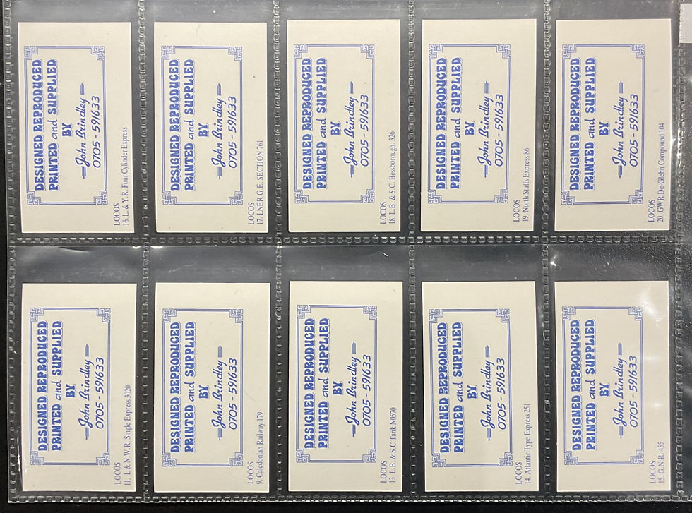 Thumbnail: John Brindley Locos Trade Cards