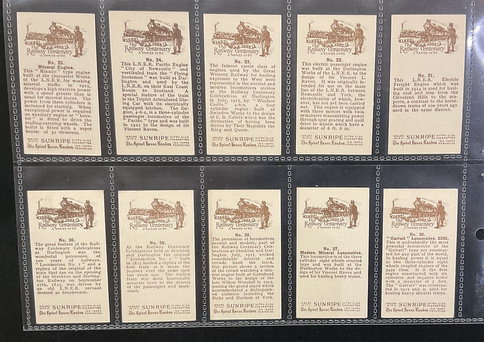 Thumbnail: Hills The Railway Centenary Cigarette Cards