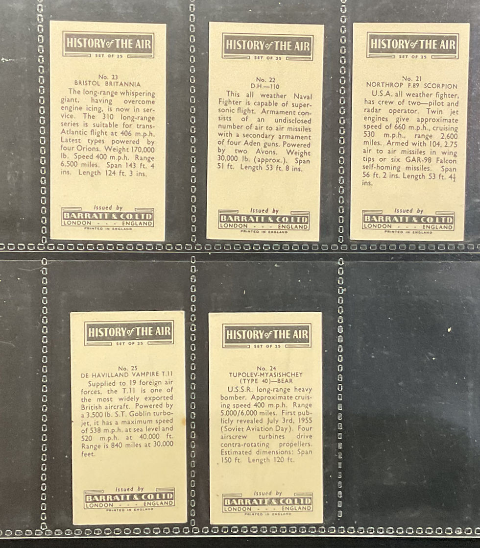 Thumbnail: Barratt History Of The Air Confectionary Cards