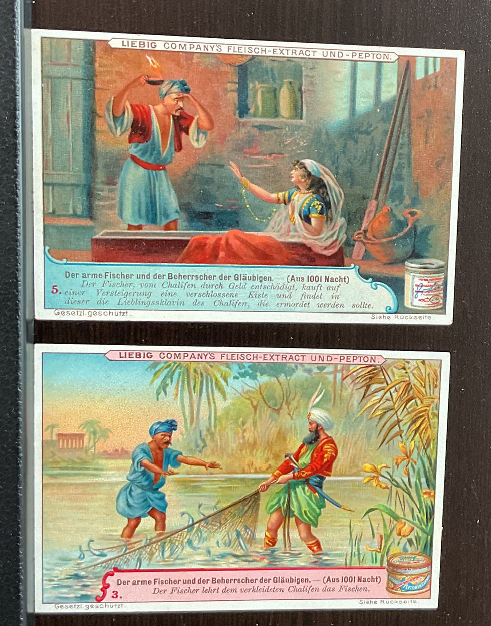 Thumbnail: Liebig The Poor Fisherman From A Thousand Nights S640 Trade Cards