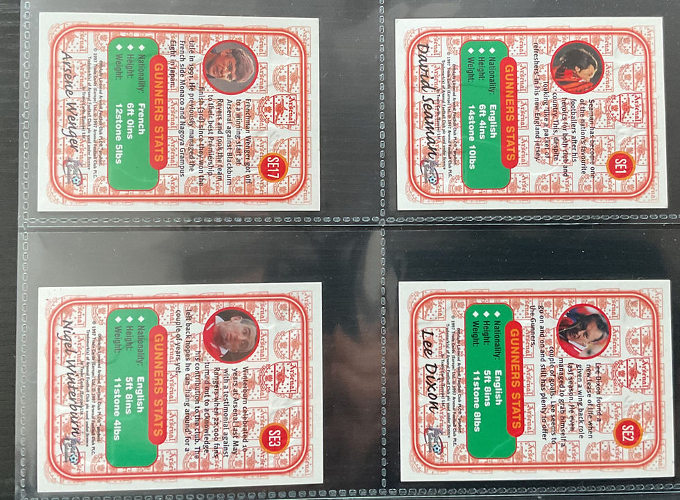 Thumbnail: Futera Fans Selection Special Edition Arsenal Football Club Trade Cards