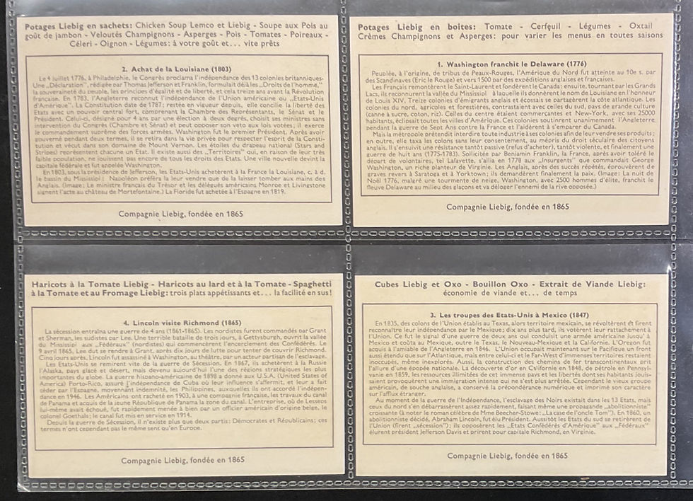 Thumbnail: Liebig History Of The U.S.A S1659 Liebig Cards