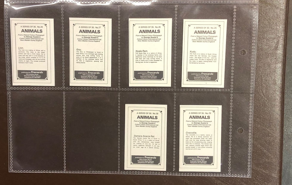 Thumbnail: Trucards Animals Trade Cards