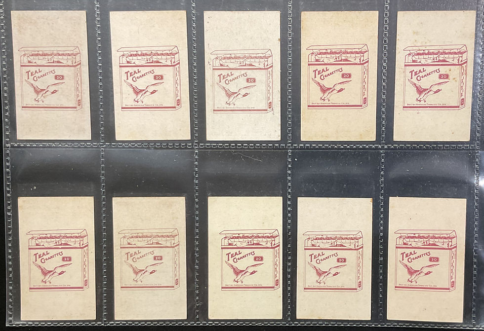 Thumbnail: British American Tobacco B.A.T. Teal Cinema Stars Red Back Cigarette Cards
