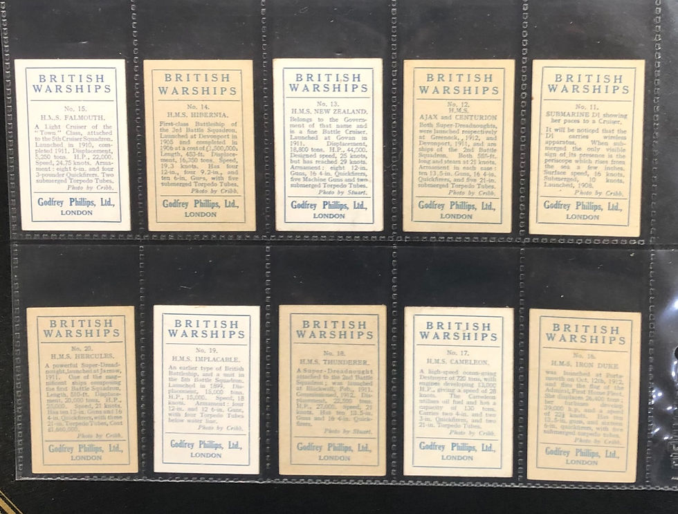 Thumbnail: Phillips British Warships Cigarette Cards