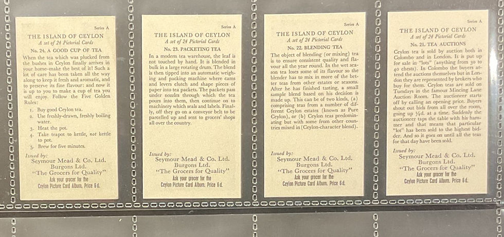 Thumbnail: Seymour Mead Tea The Island Of Ceylon Tea Cards