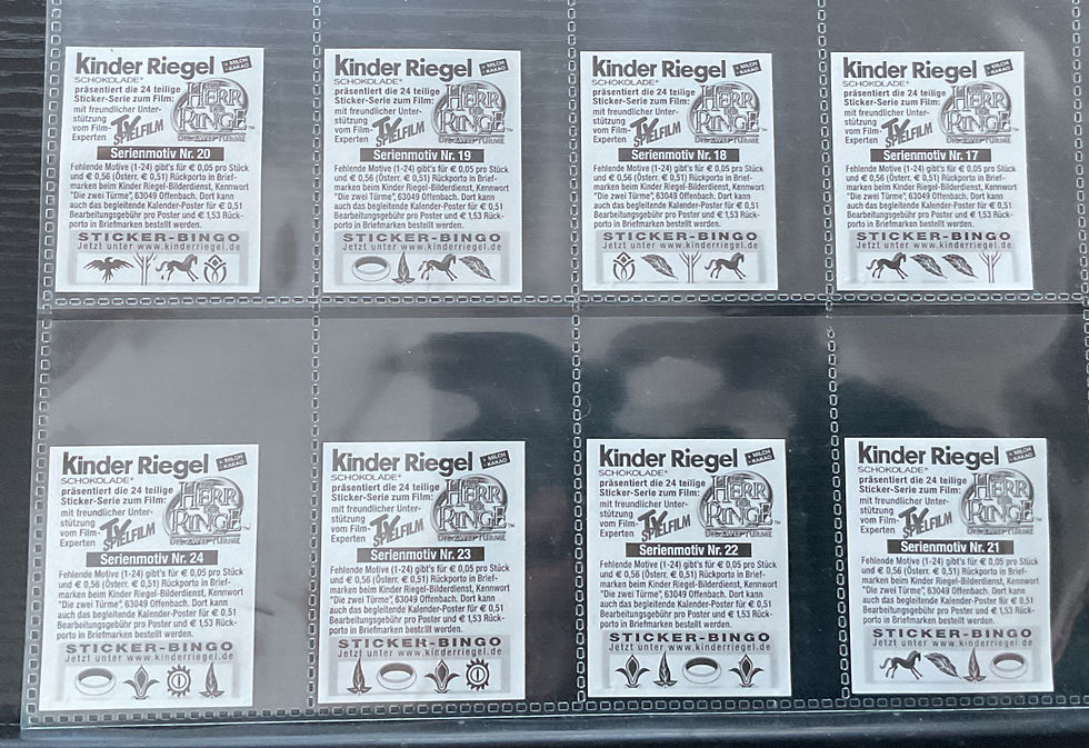 Thumbnail: Kinder Riegel Lord Of The Rings Confectionary Cards