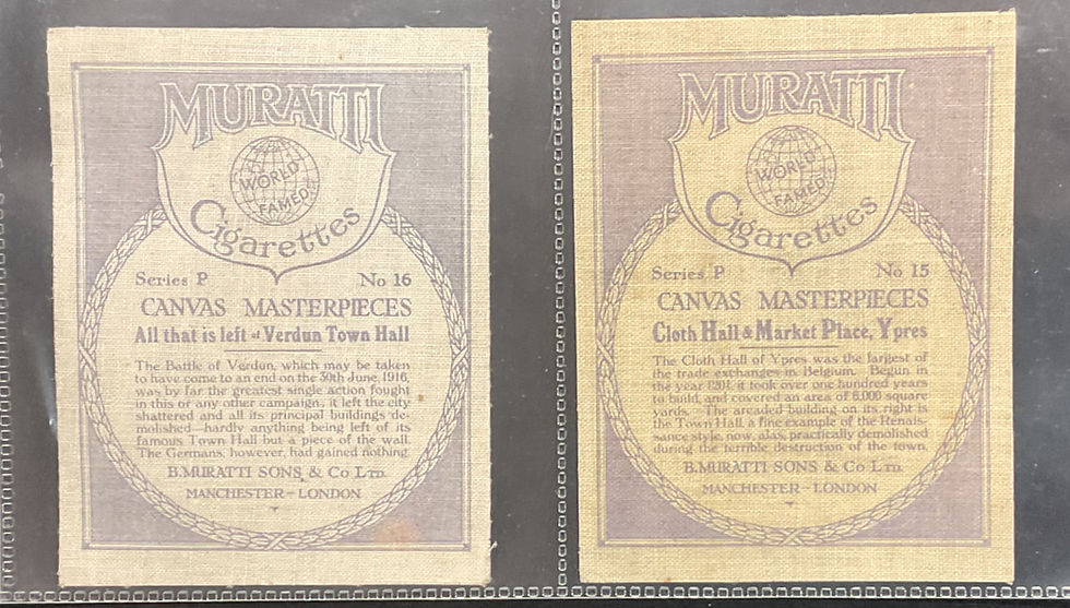 Thumbnail: Muratti Silk Canvas Masterpieces Series P Silk Cigarette Cards