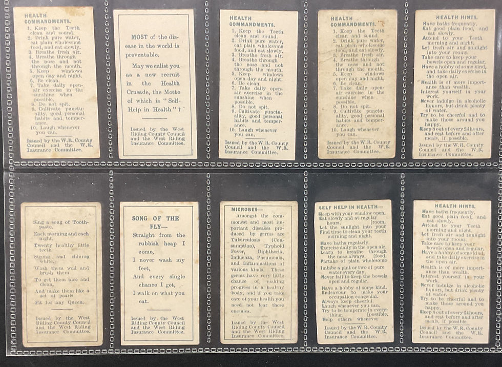 Thumbnail: West Riding County Council Health Cards Trade Cards