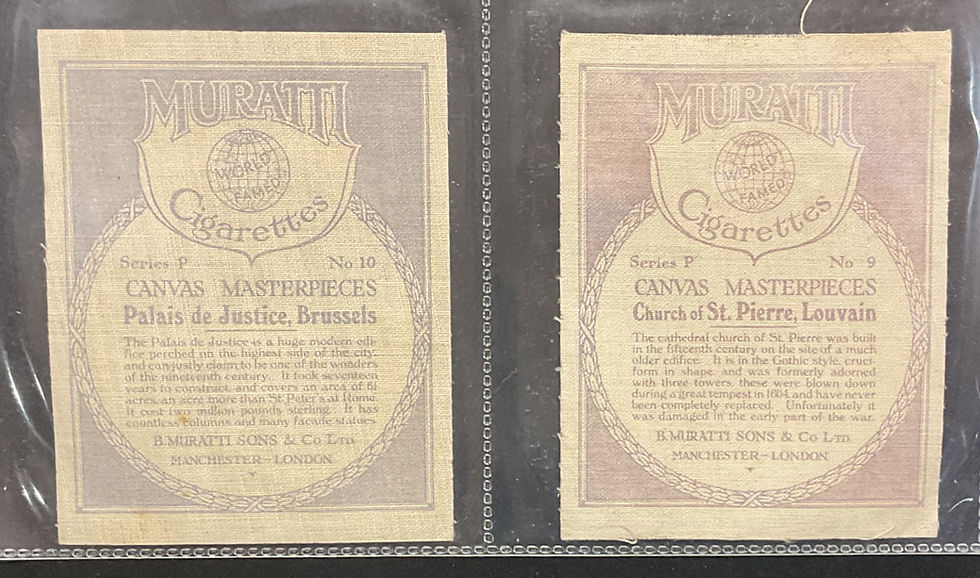 Thumbnail: Muratti Silk Canvas Masterpieces Series P Silk Cigarette Cards