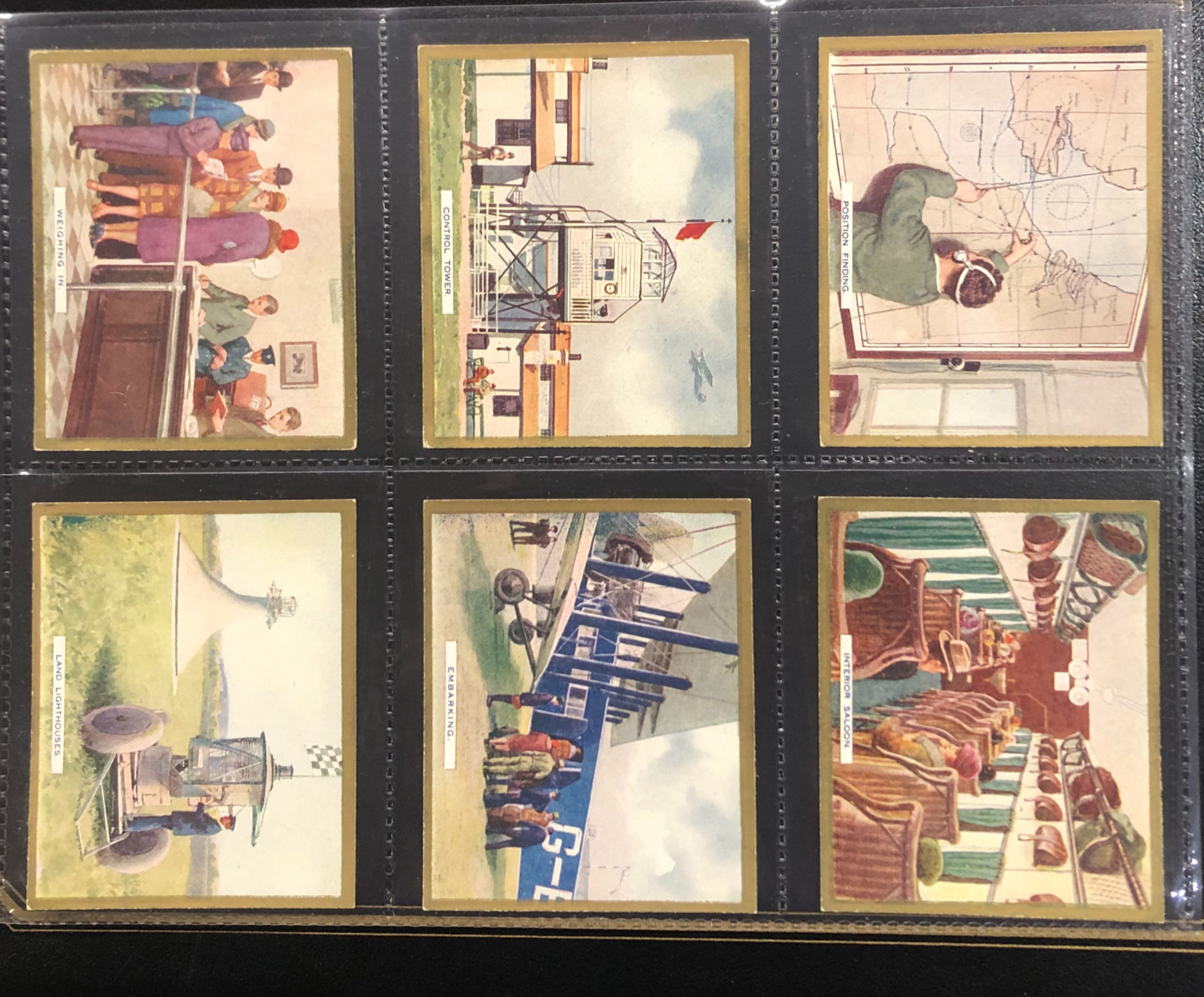 Sarony A Day On The Airway Cigarette Cards